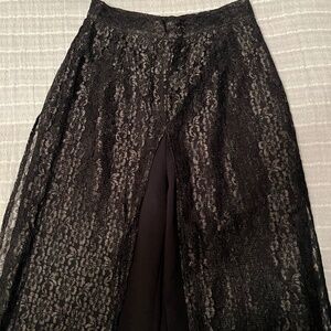 Lace Paneled Dress Pants